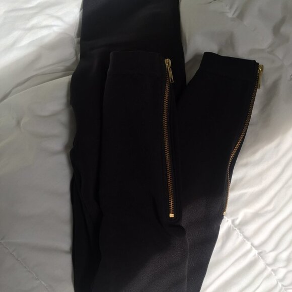 BNWT LIMITED EDITION SPANX GOLD PLATED ANKLE ZIPPER HI WAISTED LEGGINGS… - Picture 8 of 10